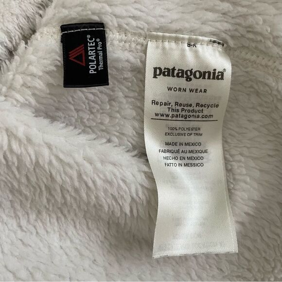 Patagonia Re-Tool Snap Polartec Thermal Fleece Pullover Ivory Size Medium - Picture 6 of 9